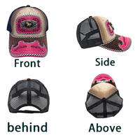 Gorra de béisbol unisex con logo 3D de metal estilo occidental, estampada en serigrafía, de mezclilla, lona, jersey y malla, a la moda para exteriores.