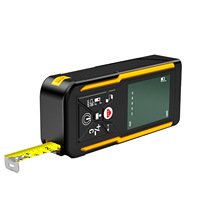 Mètre laser 2-en-1 avec niveau, télémètre de distance, instrument de mesure infrarouge de haute précision pour l'extérieur et l'industrie, pour la pièce