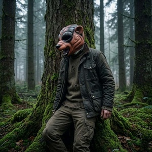 Máscara <span class=keywords><strong>de</strong></span> látex híbrida <span class=keywords><strong>de</strong></span> oso <span class=keywords><strong>y</strong></span> lobo feroz - Máscara realista <span class=keywords><strong>de</strong></span> animal <span class=keywords><strong>de</strong></span> cara completa para disfraz <span class=keywords><strong>de</strong></span> Halloween, cosplay, fiesta o accesorio. - Product Image 5