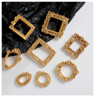 Miniature en résine, aigle doré mat, cadre photo, cabochon à dos plat, accessoires pour maison de poupée, accessoire de photographie DIY
