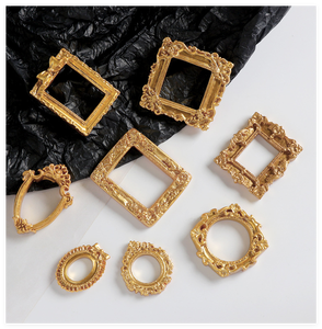 Miniature en résine, aigle doré mat, cadre <span class=keywords><strong>photo</strong></span>, cabochon à dos plat, accessoires pour maison de poupée, accessoire de photographie DIY - Product Image 3