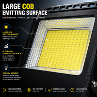 Projecteur LED COB extérieur étanche IP65 50W-400W, éclairage de sécurité haute puissance avec valve de respiration et protection contre les surtensions 4000V