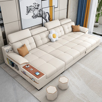 Sofá Cama Plegable de Estilo Simple y Multifuncional para Sala de Estar, en Color Crema, Ideal para Apartamentos Pequeños
