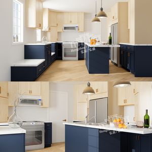 Wholesale Kitchen Furniture Cabinets Base/Wall/Pantry Cabinet Standard Kitchen Cabinet Shaker <b>White</b> Kitchen Cabinet American - Product Image 6