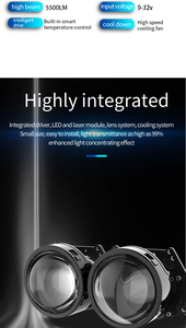 Proiettore <span class=keywords><strong>Bi</strong></span>-LED G90C, Lampada Super Luminosa da 3 Pollici, Fari Laser 110W 11000LM, Accessori Auto - Product Image 5