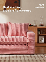 Canapé-lit modulaire 3-en-1 pliable avec fauteuil individuel et canapé rond en éponge pour salon et chambre à coucher