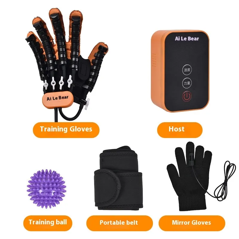 Training equipment elderly stroke hemiplegia five-finger hand training rehabilitation robot gloves