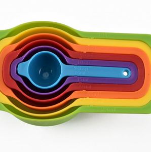 Kitchen 6Pcs Plastic Cups and Spoons <b>Baking</b> Colorful Measuring Spoon <b>Set</b> - Product Image 3