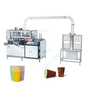 2023 High Speed Open Cam Folding Single Plate Form Take Away Carton Coffee Paper Cup Machine in Japan