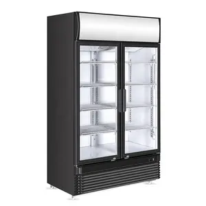 SC-780LP Refridgeration Commercial Display Double Used Glass Door Freezer