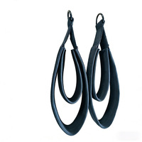 Sangle de yoga double boucle premium, ergonomique, en nylon écologique, pour étirements à domicile
