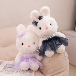 Đồ Chơi Thỏ Nhồi Bông Hình Thú Nhồi Bông Mềm Nhỏ Dễ Thương Cho Bé Gái Tai Thỏ Mềm Màu Hồng Mặc Váy Cổ Điển Màu Hồng - Product Image 6