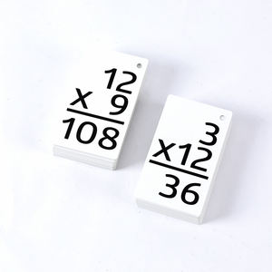 Custom 300gsm arte carta apprendimento carte flashcard spagnolo con appendiabiti/gioco ad anello per bambini riciclabile materiale plastico - Product Image 6