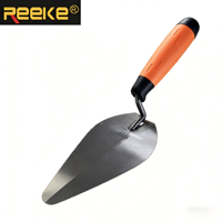 Truelle d'angle en acier à haute teneur en carbone REEKE 12 et 6 pouces pour béton, lame arrondie, poignée profilée, pour plâtrage