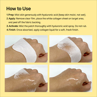Patch Fondant au Collagène OEM avec Collagène et Glutathion Hydratant et Raffermissant pour le Front et les Joues – Soin Multi-Régions pour un Effet Tenseur Cutané