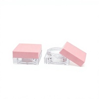 Boîte rotative transparente carrée en plastique ABS pour cosmétiques, base pour poudre libre, rouge à lèvres, fard à paupières, blush, avec plateau individuel