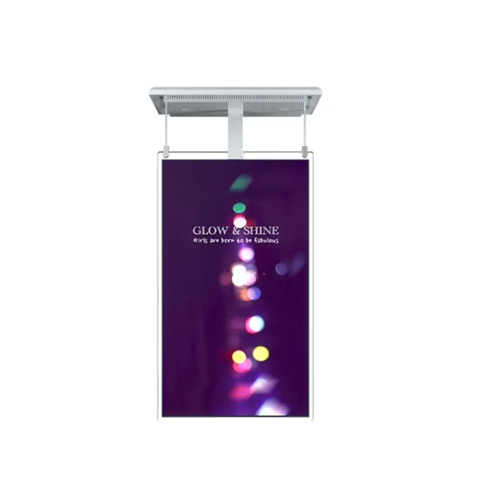 OLED double side hang digital signage bank shopping mall transparent glass lcd high advertising display