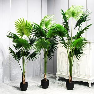 Topiaire décoratif en plastique écologique de haute qualité, couleur naturelle, bananier vert, bonsaï artificiel, 30 cm, longue durée - Product Image 1