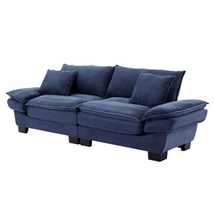 DB Cómodo tapizado de pana Loveseat Sofá Almohadas Asiento profundo Sofá cama para dormitorio Sala de estar Juego de muebles elegantes - Product Image 3