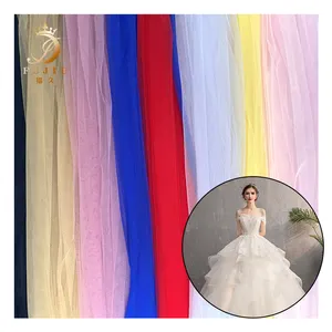 नरम और त्वचा के अनुकूल सांस 6420 Tulle जाल नायलॉन कपड़े के लिए शादी की पोशाक