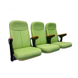 Asientos Retráctiles para Grandes Eventos, Color Verde, 3 Filas de Asientos para Uso en Estadios Deportivos y Teatros - Product Image 1
