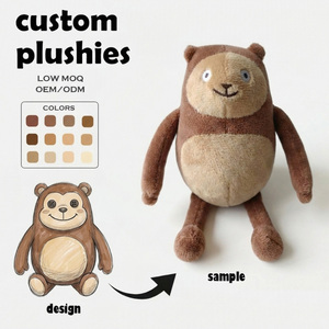 Porte-clés personnalisé en peluche, broderie étoile très réductive, écureuil, décoration de chambre d'enfant, jouet <span class=keywords><strong>Huggy</strong></span> <span class=keywords><strong>Wuggy</strong></span> personnalisé - Product Image 3