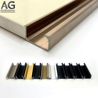 Portes et cadres de placard en aluminium modernes personnalisés en usine avec charnières pour une utilisation en cuisine