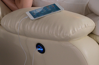Vom Hersteller Angebotenes Luxus-Doppelsofa aus Leder, Kommerzielles PU/Leder Funktionssofa, Kino-USB-Theater-Relaxsofa