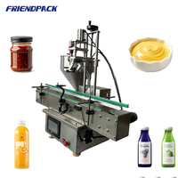 Machine de remplissage automatique UPK pour miel, lotion, parfum, boisson, sauce chili, pâte, à tête unique, avec mélangeur