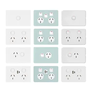 Light Switch Manufacturer Wholesale Price SAA Approved Outlets And Switches 4 Gang Switch Australia Electric Wall Socket