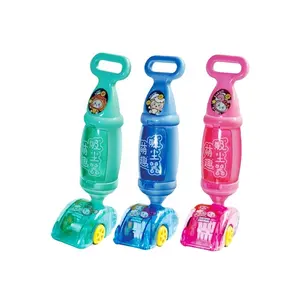 צעצועי ממתקים שואב אבק מצויר מפלסטיק עם צעצועי צינורות ממתקים לילדים