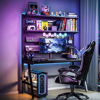Dernier modèle de table de jeu Bureau de jeu pour ordinateur Mobilier de bureau à domicile avec cadre en métal Bureau d'ordinateur Tables de jeu