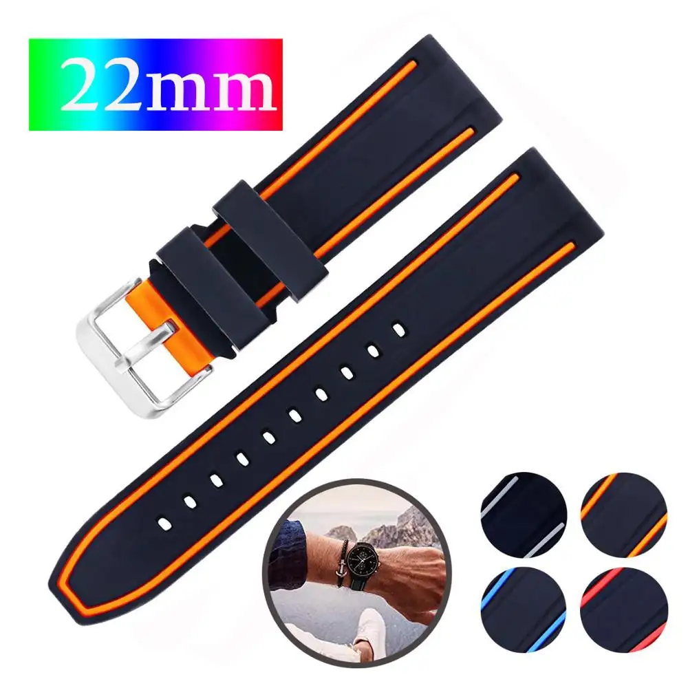 20mm Watch Strap for Samsung Gear s3 galaxy 46mm silicone Band huami amazfit pace 22mm sport correa bracelet belt watch band