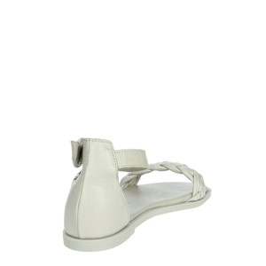 Sandali da donna con scivoli bassi grigi per il tempo libero 68547 un leggero Design piatto con lacci di tendenza alla moda - Product Image 3