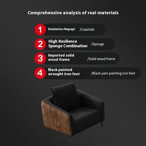 Sofá Moderno de Cuero con Mesa de Centro para Oficina, Recepción, Sala de Estar, Conjunto Combinado de Material PU - Product Image 2