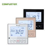 Comfurter 24v 3 Fan Speed EC Fan Modulating Relay Valve Modbus RS485 Wifi Tuya Control de voz Controlador de temperatura ambiente