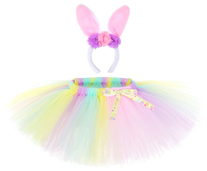 Vestidos de tutú para niñas 2025, ropa de conejitos de Pascua para niños, faldas tutú rosas para niñas pequeñas - Product Image 1