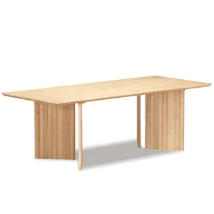 实木灰木原木板木质矩形餐桌实木腿快速快速组装餐厅家具