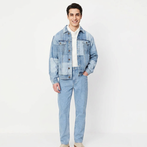 Hot Sale Fashion Classic Men's <b>Denim</b> <b>Jacket</b> 100% Cotton ODM Solid Pattern Hooded Vintage Autumn High Quality <b>Custom</b> Design - Product Image 1
