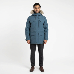 Wholesale High Quality New Fashion Autumn <b>Warm</b> Windbreaker Parka <b>Jacket</b> Men Custom Stand Collar Regular Cotton Hot Sale - Product Image 1