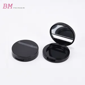 Benutzer definierte 36mm schwarz einzelne Creme erröten Palette Verpackung privates Logo leere Mini Kreis Lidschatten Fall