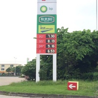 Letreros de Precios de Gas LED de 24 V CC para Exteriores, Módulo Digital 8888, Letreros de Precios de Gasolinera LED