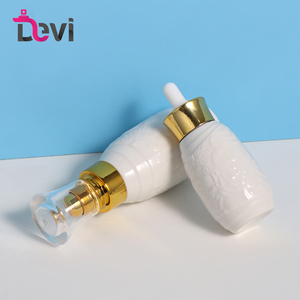 Devi <span class=keywords><strong>เซรา</strong></span>มิกสีขาวหรูหราร่างกายทำความสะอาดผิวหน้าเซรั่มโลชั่นขวดบรรจุภัณฑ์เครื่องสำอางบำรุงผิว50มิลลิลิตร100มิลลิลิตรการออกแบบที่ไม่ซ้ำกัน - Product Image 2