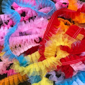 Vestiti da 4cm per cucire in tessuto Organza a 2 strati lavorati a maglia fai da te <span class=keywords><strong>abiti</strong></span> decorativi in pizzo plissettato in Tulle - Product Image 2