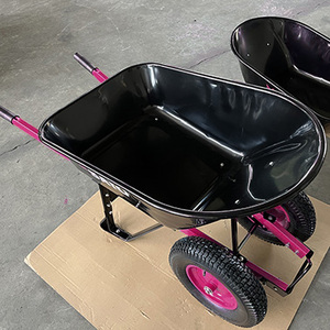 WH6611 Heavy Duty Garden Construction Wheelbarrow <strong>Wheel</strong> <strong>Barrow</strong> with Load 180kg 90L 16X4 Inch Pneumatic <strong>Wheel</strong> - Product Image 1