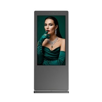 Pantalla LCD Táctil de 55 Pulgadas, Doble Cara, para Exteriores, de Alto Brillo, para Publicidad Digital, Resistente al Agua IP65, 2K 4K