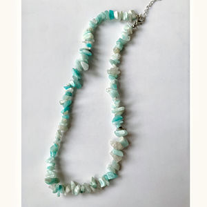 Collar de cuentas de piedras preciosas de <span class=keywords><strong>Chip</strong></span> 2025 con cadena, Pepita Natural, piedra Irregular caída, MM gargantilla de 5-10, joyería de cristal curativo - Product Image 3