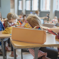 Étui à crayons en silicone populaire accepter Logo personnalisé pochette à crayons étudiant utiliser un sac d'école