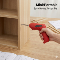 Mini tournevis électrique sans fil 3,6 V rechargeable par USB, perceuse portable avec lumière LED et batterie au lithium pour le bricolage domestique