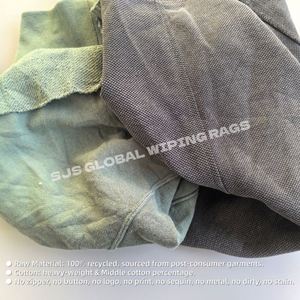 Trapos de felpa de algodón 100% industriales multiusos, limpiadores de sudaderas, bolsa de colores mixtos, 25 kg de material recuperado para limpieza - Product Image 4
